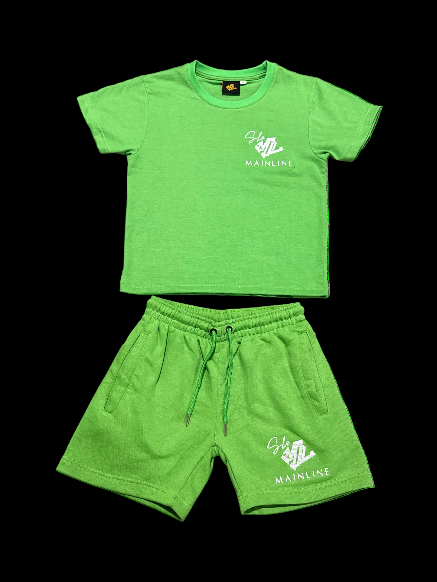 She MainLine Short Set Lime Green