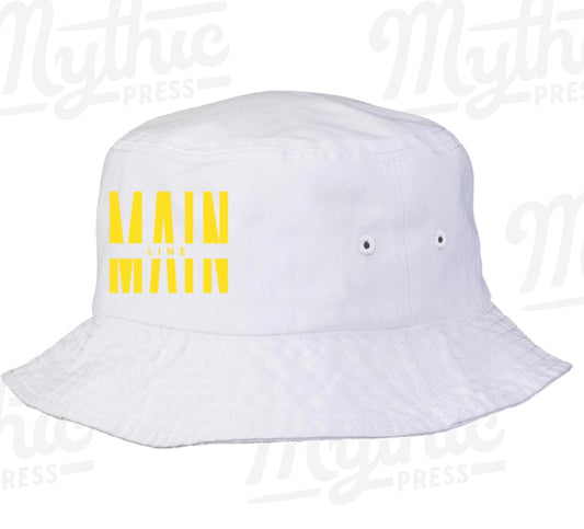 Bucket Hat/White & Yellow