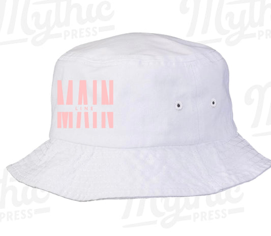 Bucket Hat/White & Pink